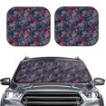 thumbnail image 2 of Balery 2 Piece Cool Red Off-Road Vehicle Car Windshield Sun Shade|Foldable Front Windshield Shade for Car Front Window for Most Sedans SUV Truck-Medium, 2 of 7