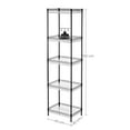 thumbnail image 5 of Songmics Home 5-Tier Metal Storage Rack with Hooks & Liners, Adjustable Shelves, 220 lb Capacity, Black, 5 of 5