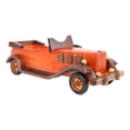 thumbnail image 2 of Hand Made Wood Retro Antique Style Orange Convertible Car Wine Holder Figurine, 2 of 8