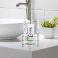 thumbnail image 5 of Linkidea Stainless Steel Corner Wall Mount Toothbrush Holders for Bathroom, 3 Solt Self Adhesive Triangle Corner Shower Shelf for Tile Wall, Electric Toothbrush Toothpaste Organizer (Pearl Nickel), 5 of 6