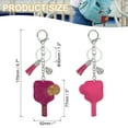 thumbnail image 2 of Uxcell Rhinestone Keychain Pickleball Keychain Bling Keychain Accessories Crystal Key Chain Rose Red, 2 of 7