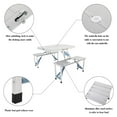 Jiowenm Portable Picnic Table with Seats, Folding OnePiece Dining