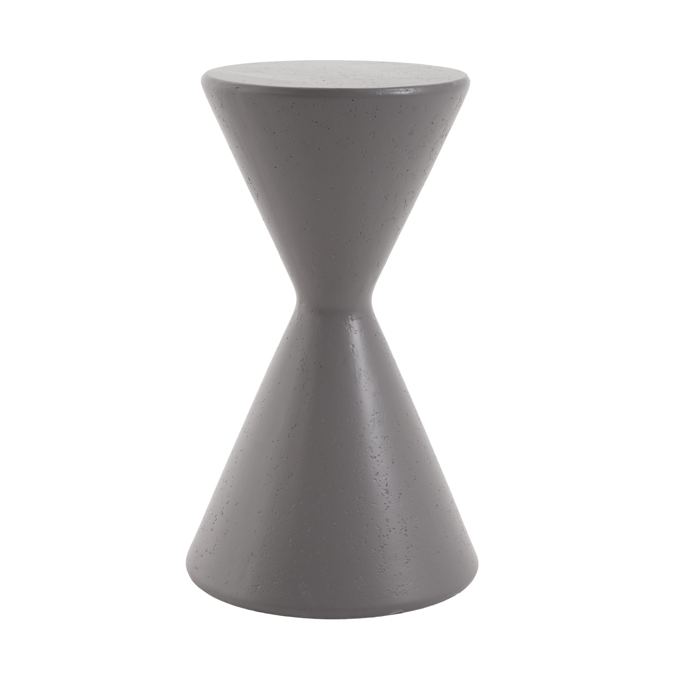 Christopher Knight Home 24.4"H Modern Round Garden Pedestal, Indoor Outdoor MGO Plant Stand, Gray