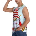 thumbnail image 3 of Fotbe Funny Christmas Gnome Men's Camiseta sin Mangas Estampada para Hombres, Playera Casual para Gimnasio, Entrenamiento, Playa-Small, 3 of 7