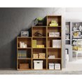 thumbnail image 5 of Hodedah 12 x 16 x 60 Inch 5 Shelf Bookcase and Office Organizer, Beech Finish, 5 of 5