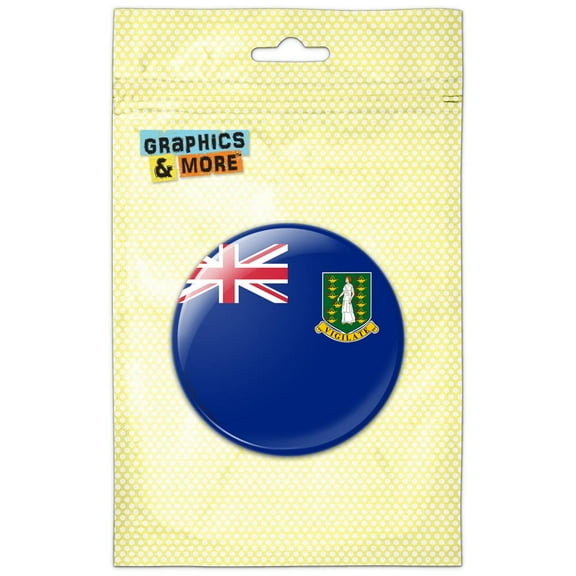 The British Virgin Islands National Country Flag Pinback Button Pin Badge