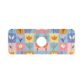 thumbnail image 7 of Yayeee Faucet Mat for Kitchen Sink 14.7" Diatomite Long Splash Guard Pad, Blue Flowers, 7 of 7