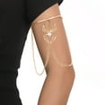 thumbnail image 4 of Bracelet Upper Arm Bicep Cuff Wrap Bangle Armlet Adjustable, Upper Arm Jewelry Cuff, 4 of 4