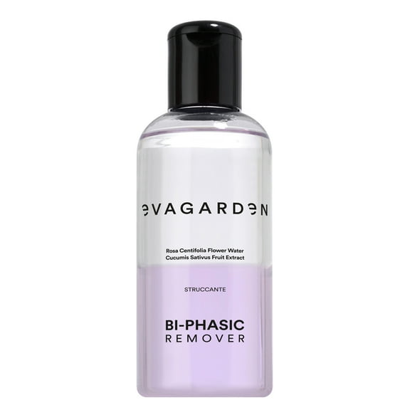 EVAGARDEN Biphasic Make-Up Remover - Suitable for All Skin Types - Water and Oil Mixture - Eliminates Waterproof Products from Eyes and Lips - Soothing and Refreshing Action Formula - 3.38 oz