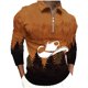 thumbnail image 1 of Blusa y camisa de manga larga con cuello vuelto para hombre, informal, de moda, con retazos, cremallera, jersey de manga raglán, sudadera de manga larga, blusa de poliéster para hombre, 1 of 4