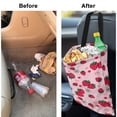 thumbnail image 6 of Yuyamidu Strawberry Car Garbage Bag for Back Seat Front Seat Flower Car Trash Can Bin Pink Car Trash Bag Auto Accessories One-handed Strap Car Storage Bags, 6 of 7
