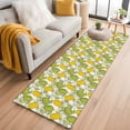 thumbnail image 2 of Lemon Summer Runner Rugs 2x6 ft Plant Leaves Washable Hallway Rugs Non-Slip Floor Mats Absorbent Carpet Bedside Runners for Bedroom Kitchen Bathroom Laundry Room, 2 of 9