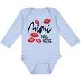 thumbnail image 3 of Inktastic Mimi Was Here Red Kisses Boys or Girls Long Sleeve Baby Bodysuit, 3 of 5