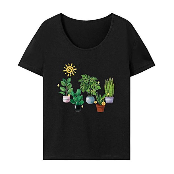 Camiseta de manga corta para mujer, camisetas de verano para ir de compras, desplazamientos con mochila XL