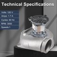 thumbnail image 2 of Motor inducido de tiro para horno Criditpid FB-RFB241 120 V, 2 of 9