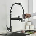 thumbnail image 2 of Blackend Spring Kitchen Sink Faucet Pull Down Sprayer Dual Spout Mixer Tap, 2 of 10