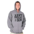 thumbnail image 3 of US Army Son Military Star Logo Men Big & Tall Zip Hoodie Brisco Brands 2X, 3 of 4