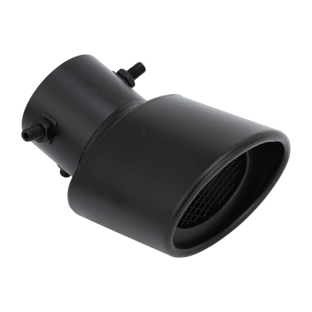 Punta de escape curvada y en ángulo de Unique Bargains, entrada de 2.4", salida de 3.9", longitud de 5.3", universal, acero inoxidable, negro mate