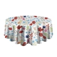 thumbnail image 5 of Pioneer Flower Floral Print Pattern Round Tablecloth 60"x60",Wrinkle Wipeable Table Cloth for Kitchen Dining Room Picnic Patio Party, 5 of 6