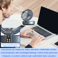 thumbnail image 6 of Wall Mounted Fan with Remote Control, Foldable Portable Fan for Bedroom, Dormitory, Desktop, Home Use - 3 Speed Adjustable, Quiet Operation, Built-in Battery, Includes Night Light (Navy/White), 6 of 6