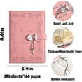 thumbnail image 2 of Diario con candado y llave LANNMXG A5 rosa, 2 of 5