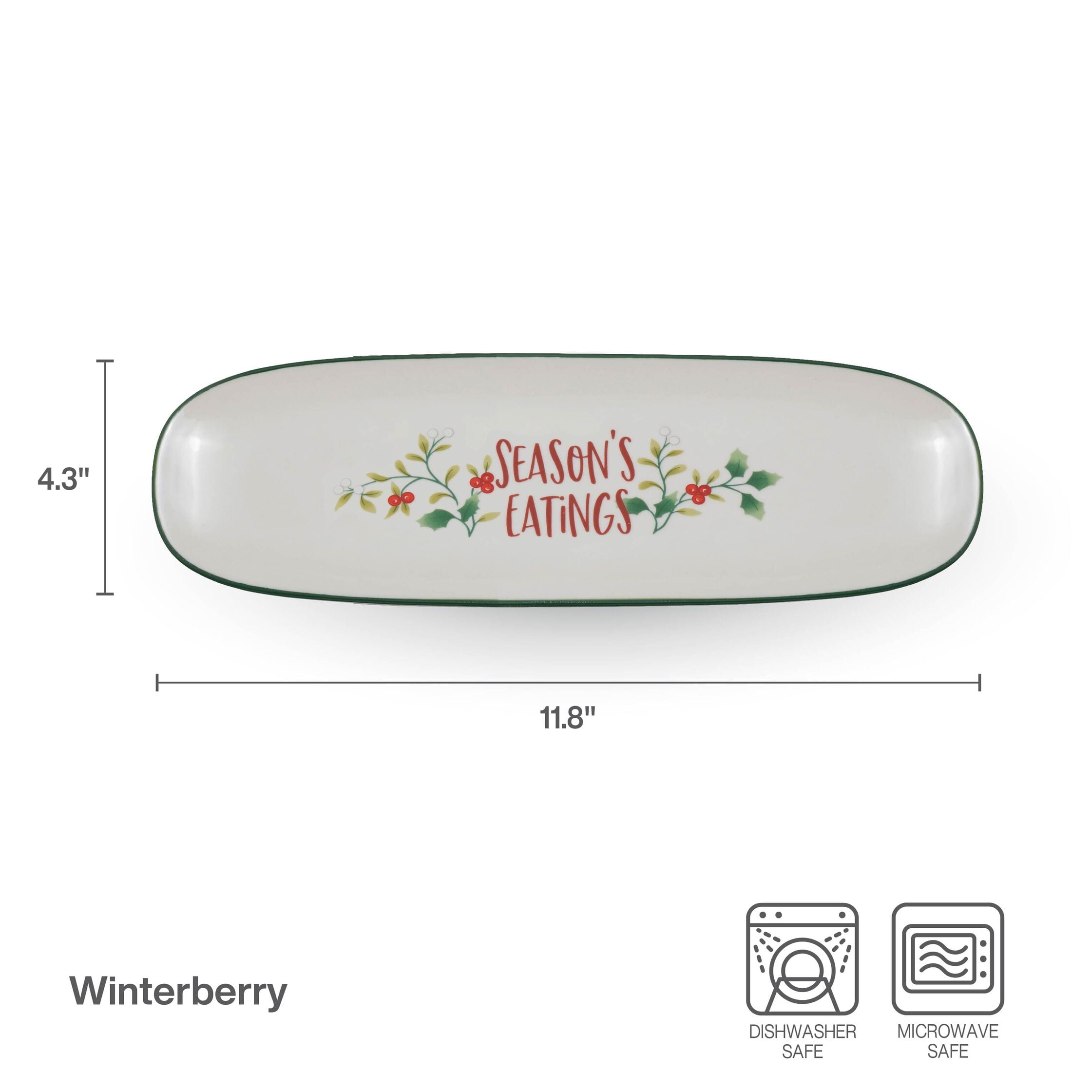 Pfaltzgraff Winterberry Tray with Dip Bowl