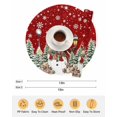 thumbnail image 6 of 15 Inch Round Placemats Set of 4, Red Christmas Non Slip Heat Insulation PP Table Mats, Snowman Xmas Snowflake Botanical Tree Washable Place Mats for Kitchen Dining Party Table Decor, 6 of 7