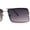 Silver / Smoke, variant on Minimal Rimless Slim Rectangle Classy Gradient Lens Sunglasses Silver Smoke