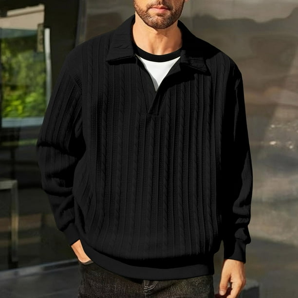 pstuiky Camisas de invierno de manga larga para hombre, Sudadera con capucha de dos piezas con solapa y manga larga con bloques de color para hombre salir tops xxxxl