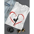 thumbnail image 3 of Rhythmic Gymnastics Heart Girl T-Shirt Women -Image by Shutterstock, Female Small, 3 of 4