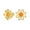 Orange-Fire-Opal, variant on Womens White Freshwater Cultured Pearl Daisy Flower Stud Earrings .925 Sterling Silver
