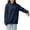Navy, variant on CFLVAEK Women's Plus Size Hooded Sweatshirts Loose Fit Drawstring Pullover Tops Casual Long Sleeve Hoodies with Pockets Navy M