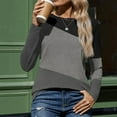 thumbnail image 6 of XPMWRP Women's Color Block Tops Long Sleeve Fall Tunic Top Casual Round Neck Pullover Shirts Dressy Work Outfit Black XXL, 6 of 8