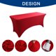 thumbnail image 3 of [6 pies] Funda para mesa de patio elástica rectangular, ajustada, lavable y resistente a las arrugas para eventos, bodas, banquetes y fiestas, 3 of 5