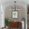 thumbnail image 2 of 49347-04 Livex Lighting Denmark - 8 Light Large Chandelier-21.5 Inches Tall and 36 Inches Wide-Black/Brushed Nickel Finish, 2 of 14