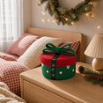 thumbnail image 4 of 2026 Christmas Indoor Home Decor Christmas Round Cotton Rope Storage Basket With Lid Snowflake Decor Gift Box Woven Organizer Bin For Candy Jewelry Holiday Decor, 4 of 5