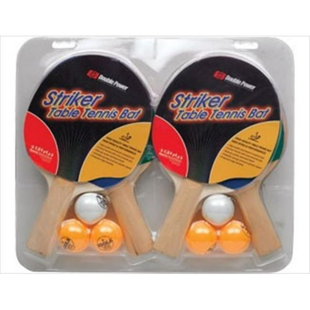 CueStix PP54665W Pagaies de Ping-Pong et Balles Oranges 4 Pagaies et 6 Balles Oranges