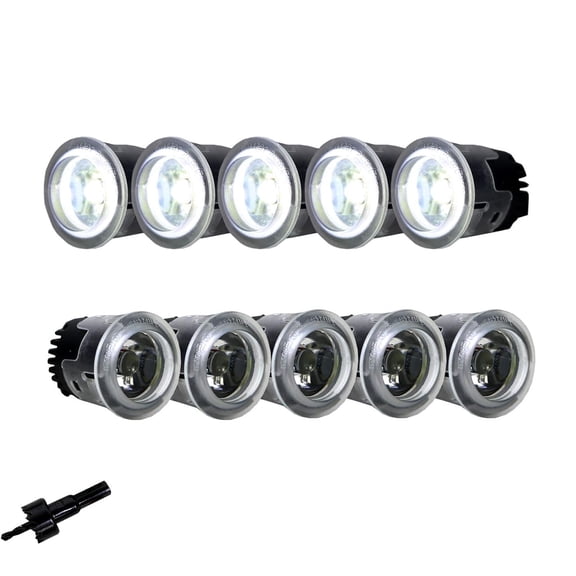 RTMOTO 10in1 6000K White Flexible Universal LED Daytime Running Lights/Undercar Puddle Ground Effect Lighting Euro Free Form Style