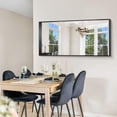 thumbnail image 6 of Arched Wall Mirror 24x20 Inch Black Metal Frame Tempered Glass Large Decorative Crystal Clear Shatterproof Mirror for Entryway Living Room Mantel Bathroom, 6 of 9