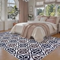 thumbnail image 6 of Washable Area Rug for Living Room, 5'x7' Moroccan Tile Geometric Non-Slip indoor Rug, Soft Low Pile & Stain Resistant Carpet for Bedroom, Dining Room, Kitchen, Entryway, Nursery, 6 of 8