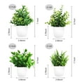 thumbnail image 3 of Tripumer 4pack Fake Plant Small Artificial Green Plant Simulation Eucalyptus Potted Plant for Home Office Bedroom Bathroom Living Room Decoration, 3 of 10