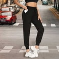 thumbnail image 2 of Sngxgn Women's Wide Leg Pants High Elastic Waisted in The Back Business Work Trousers Long Straight Suit Pants(Black,XXL), 2 of 7