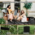 thumbnail image 3 of SIXHOME Outdoor Rug Carpet 8'x10' Waterproof Reversible Patio Rug Portable Tropical Indoor Outdoor Rug Plastic Straw Rug for RV Camping Garden Picnic Deck Backyard Modern Porch Decor Black and White, 3 of 6