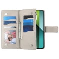 thumbnail image 2 of Funda cartera GANGXUN para Xiaomi Poco X6 5G , cuero PU con tarjetero, cremallera, correa de mano, soporte y protección 1216°, 2 of 6