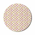 thumbnail image 1 of Watercolor Mouse Pad for Computers, Juicy Fruity Pattern of Summer Slices Watercolor Style Painting Design, Round Non-Slip Thick Rubber Modern Mousepad, 8" Round, Pink Yellow Green, by Ambesonne, 1 of 2