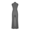 thumbnail image 5 of Maean Business Jumpsuits for Women Sleeveless Knit Wide Leg Crew Neck Rompers Long Work Pants with Pockets, 5 of 7