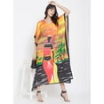 thumbnail image 3 of Gypsie Blu Boho Plus Size Long Kaftans Dress Maxi Kimono Dresses Summer Sleepwear Beach Dress Caftan Style, 3 of 7