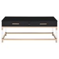 thumbnail image 3 of ACME Adiel Wooden Coffee Table with 2 Storage Drawers in Black and Gold, 3 of 7