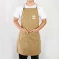 thumbnail image 5 of Canvas Apron Chef Apron Large Pockets Brown, 5 of 9