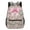 Brown1, variant on Cute Print Backpack for School, Lightweight Student Bookbag with Padded Straps